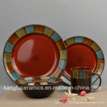 Louça de cerâmica redonda moderna (conjunto)